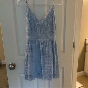 Abercrombie baby blue romantic lace dress